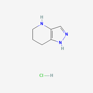 Chemical structure of 4,5,6,7-Tetrahydro-1H-pyrazolo[4,3-b]pyridine hydrochloride