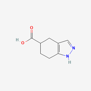 Chemical structure of 4,5,6,7-Tetrahydro-1H-indazole-5-carboxylic acid