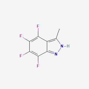 Chemical structure of 4,5,6,7-Tetrafluoro-3-methyl-1H-indazole