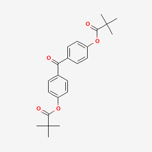 Chemical structure of 4,4'-Dipivaloyloxybenzophenone