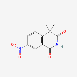 Chemical structure of 4,4-Dimethyl-7-nitroisoquinoline-1,3(2H,4H)-dione