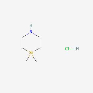 Chemical structure of 4,4-Dimethyl-1,4-azasilinane hydrochloride