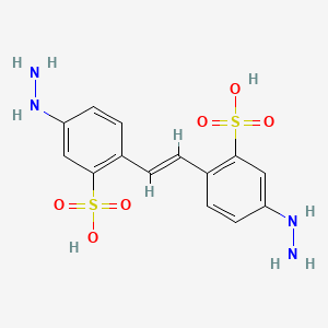 Chemical structure of 4,4'-Dihydrazinostilbene-2,2'-disulphonic acid