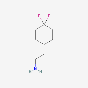 Chemical structure of 4,4-Difluorocyclohexaneethanamine