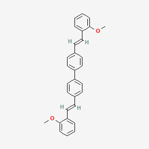 Chemical structure of 4,4'-Bis[(E)-2-methoxystyryl]biphenyl