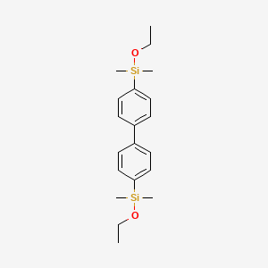 Chemical structure of 4,4'-BIS(DIMETHYLETHOXYSILYL)BIPHENYL