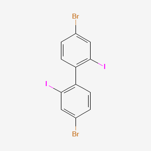 Chemical structure of 4,4’-Dibromo-2,2’-diiodobiphenyl