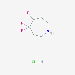 Chemical structure of 4,4,5-Trifluoroazepane Hydrochloride