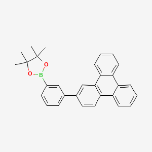 Chemical structure of 4,4,5,5-Tetramethyl-2-[3-(triphenylen-2-yl)phenyl]-1,3,2-dioxaborolane