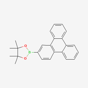 Chemical structure of 4,4,5,5-Tetramethyl-2-(triphenylen-2-yl)-1,3,2-dioxaborolane