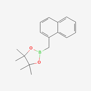 Chemical structure of 4,4,5,5-Tetramethyl-2-(naphthalen-1-ylmethyl)-1,3,2-dioxaborolane