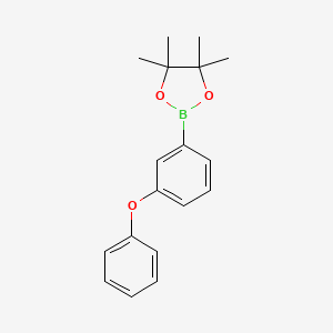 Chemical structure of 4,4,5,5-Tetramethyl-2-(3-phenoxyphenyl)-1,3,2-dioxaborolane