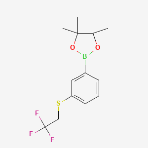 Chemical structure of 4,4,5,5-Tetramethyl-2-(3-((2,2,2-trifluoroethyl)thio)phenyl)-1,3,2-dioxaborolane