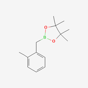 Chemical structure of 4,4,5,5-Tetramethyl-2-(2-methylbenzyl)-1,3,2-dioxaborolane