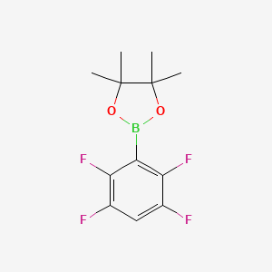 Chemical structure of 4,4,5,5-Tetramethyl-2-(2,3,5,6-tetrafluorophenyl)-1,3,2-dioxaborolane