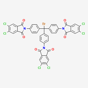 Chemical structure of 4,4',4''-Tris(4,5-dichlorophthalimido)trityl Bromide