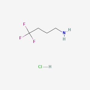Chemical structure of 4,4,4-Trifluorobutan-1-amine hydrochloride