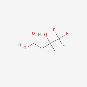 Chemical structure of 4,4,4-Trifluoro-3-hydroxy-3-methylbutanoic acid
