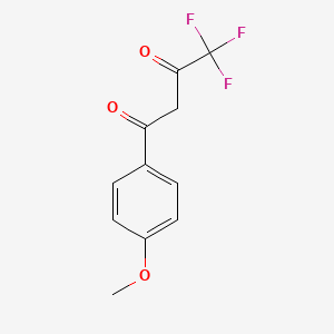 Chemical structure of 4,4,4-Trifluoro-1-(4-methoxyphenyl)-1,3-butanedione