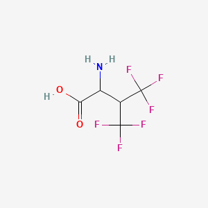 Chemical structure of 4,4,4,4',4',4'-Hexafluorovaline