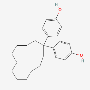 Chemical structure of 4,4'-(Cyclododecane-1,1-diyl)diphenol