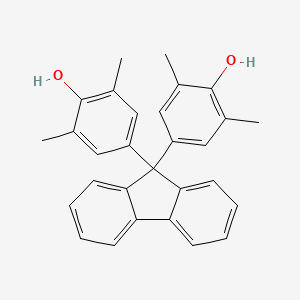 Chemical structure of 4,4'-(9H-fluorene-9,9-diyl)bis(2,6-dimethylphenol)