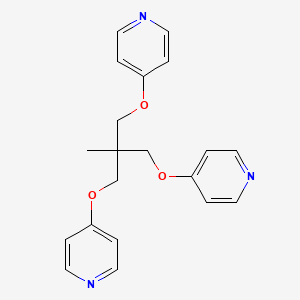 Chemical structure of 4,4'-((2-Methyl-2-((pyridin-4-yloxy)methyl)propane-1,3-diyl)bis(oxy))dipyridine