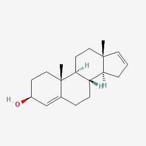 Chemical structure of 4,16-ANDROSTADIEN-3-BETA-OL