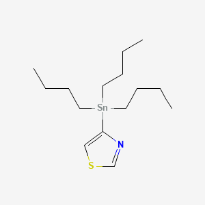 Chemical structure of 4-(Tri-n-butylstannyl)thiazole
