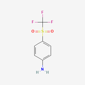 Chemical structure of 4-(trifluoromethylsulfonyl)benzenamine