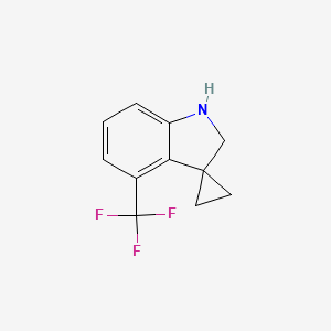 Chemical structure of 4'-(TRIFLUOROMETHYL)SPIRO[CYCLOPROPANE-1,3'-INDOLINE]