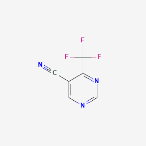 Chemical structure of 4-(Trifluoromethyl)pyrimidine-5-carbonitrile