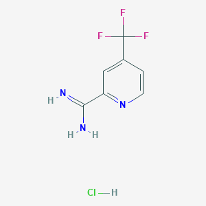 Chemical structure of 4-(Trifluoromethyl)picolinimidamide hydrochloride