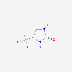 Chemical structure of 4-(trifluoromethyl)imidazolidin-2-one