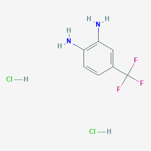 Chemical structure of 4-(Trifluoromethyl)benzene-1,2-diamine dihydrochloride