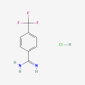 Chemical structure of 4-(trifluoromethyl)benzamidine hydrochloride