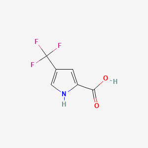 Chemical structure of 4-(Trifluoromethyl)-1H-Pyrrole-2-Carboxylic Acid