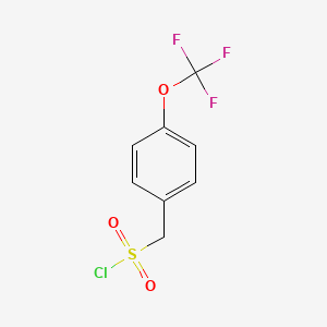 Chemical structure of 4-(Trifluoromethoxy)phenylmethanesulfonyl chloride
