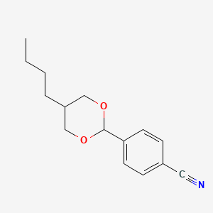 Chemical structure of 4-(5-Butyl-1,3-dioxan-2-yl)benzonitrile