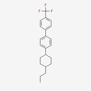 Chemical structure of 4-(Trans-4-propylcyclohexyl)-4'- (trifluoroMethyl)-1,1'-biphenyl