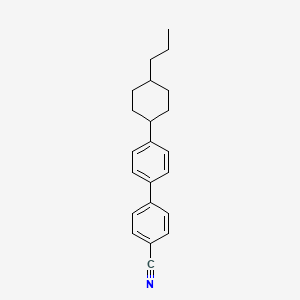 Chemical structure of 4'-(trans-4-Propylcyclohexyl)-[1,1'-biphenyl]-4-carbonitrile