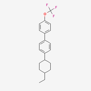 Chemical structure of 1-(4-Ethylcyclohexyl)-4-[4-(trifluoromethoxy)phenyl]benzene