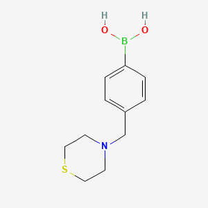 Chemical structure of 4-(Thiomorpholine-4-methyl) phenylboronic acid
