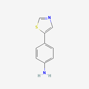 Chemical structure of 4-(Thiazol-5-yl)aniline
