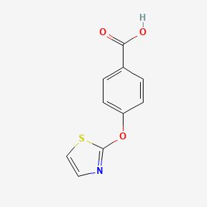 Chemical structure of 4-(thiazol-2-yloxy)benzoicacid