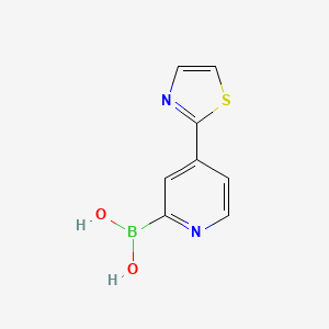 Chemical structure of 4-(Thiazol-2-yl)pyridine-2-boronic acid