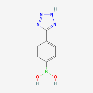 Chemical structure of 4-(Tetrazol-5-yl)phenylboronic acid