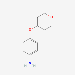 Chemical structure of 4-(Oxan-4-yloxy)aniline
