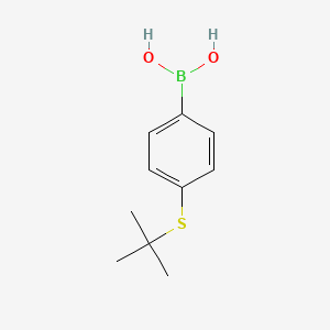 Chemical structure of 4-(tert-Butylthio)phenylboronic acid
