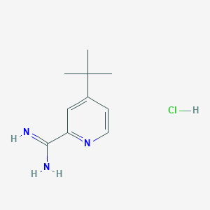 Chemical structure of 4-(tert-Butyl)picolinimidamide hydrochloride